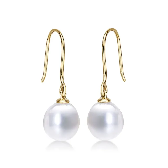 Diamond Treats Orecchini Pendenti Perle Oro Giallo 9Kt
