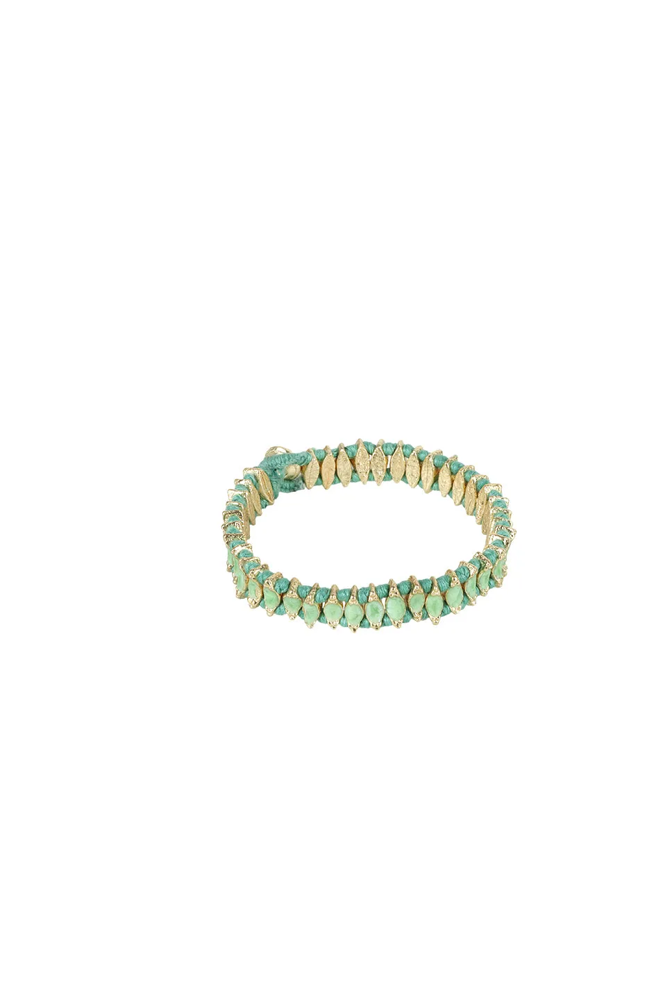 House of Tuhina Nabila bracciale smalto lagoon oro sole