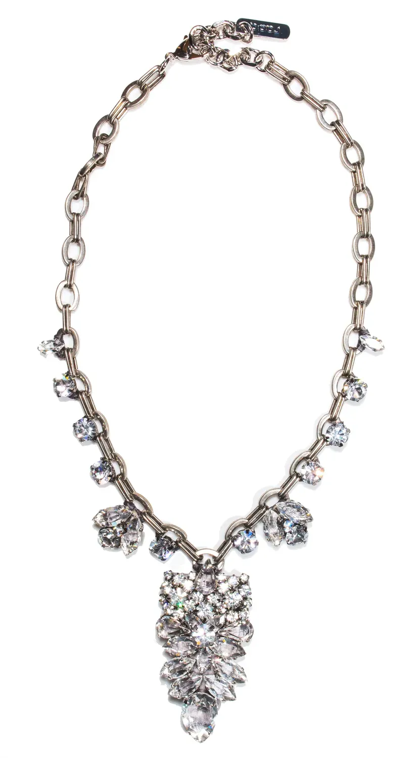 Rada Collana Pietre Cristallo silver pendente strass