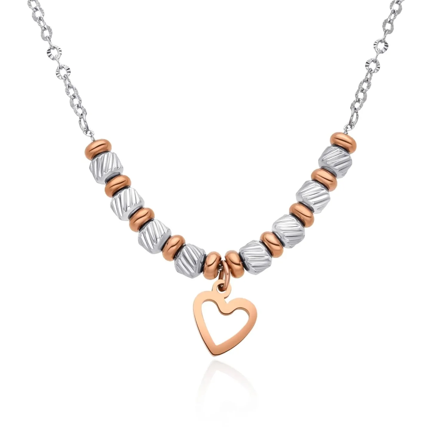 Dada Gioielli Quadrifoglio Collana Donna Oro Rosa Argento Acciaio