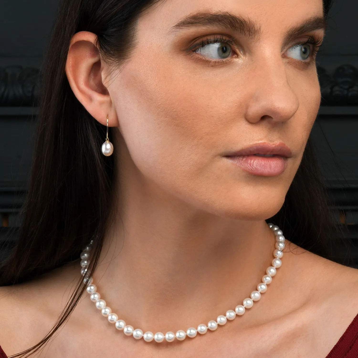 Diamond Treats Orecchini Pendenti Perle Oro Giallo 9Kt