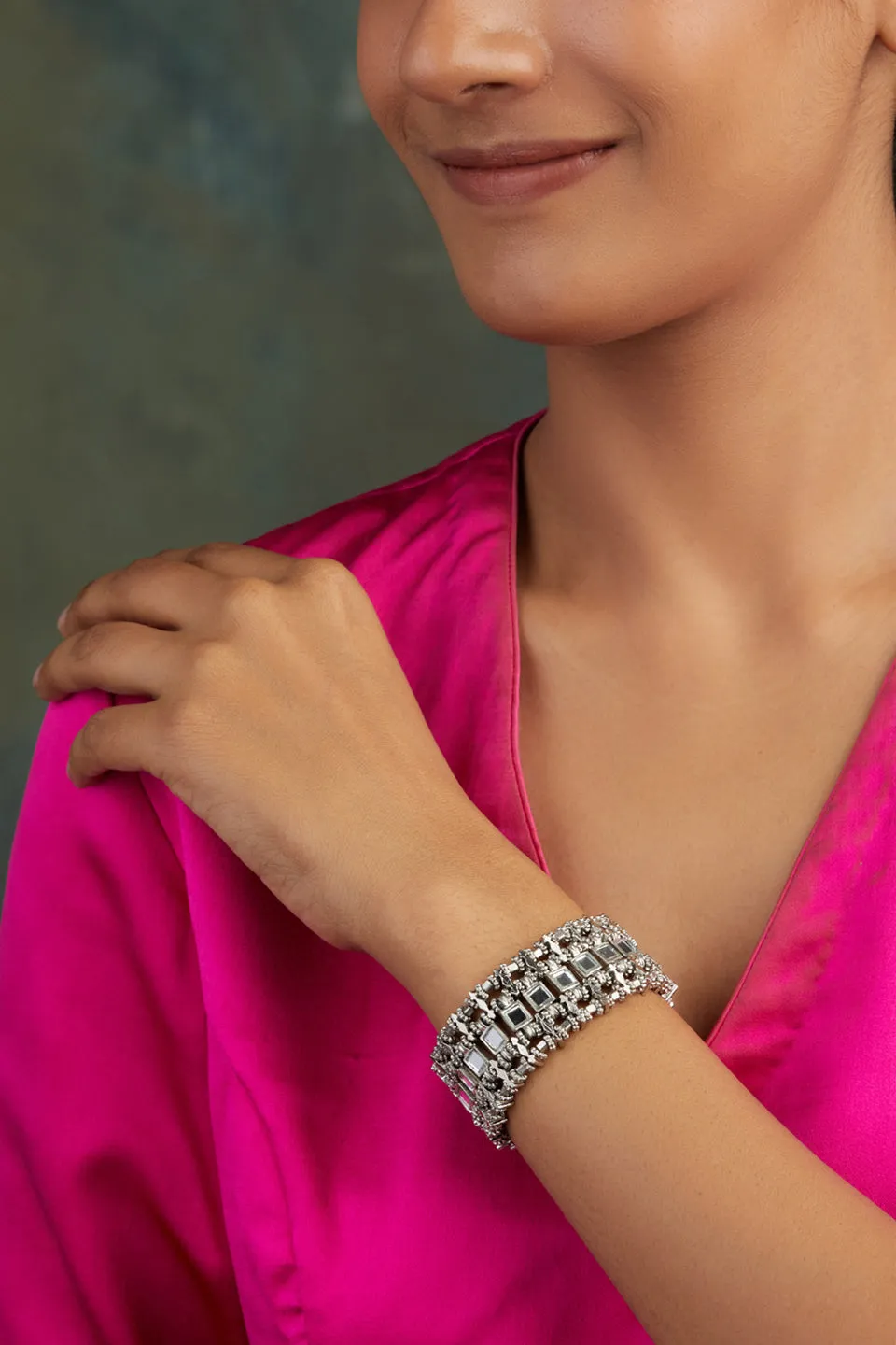 House of Tuhina Mirror Teer bracciale oro specchio
