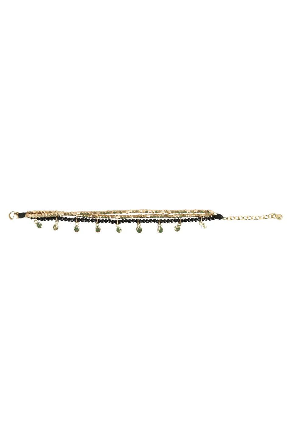 House of Tuhina Gamini bracciale lilla oro sole fatto a mano