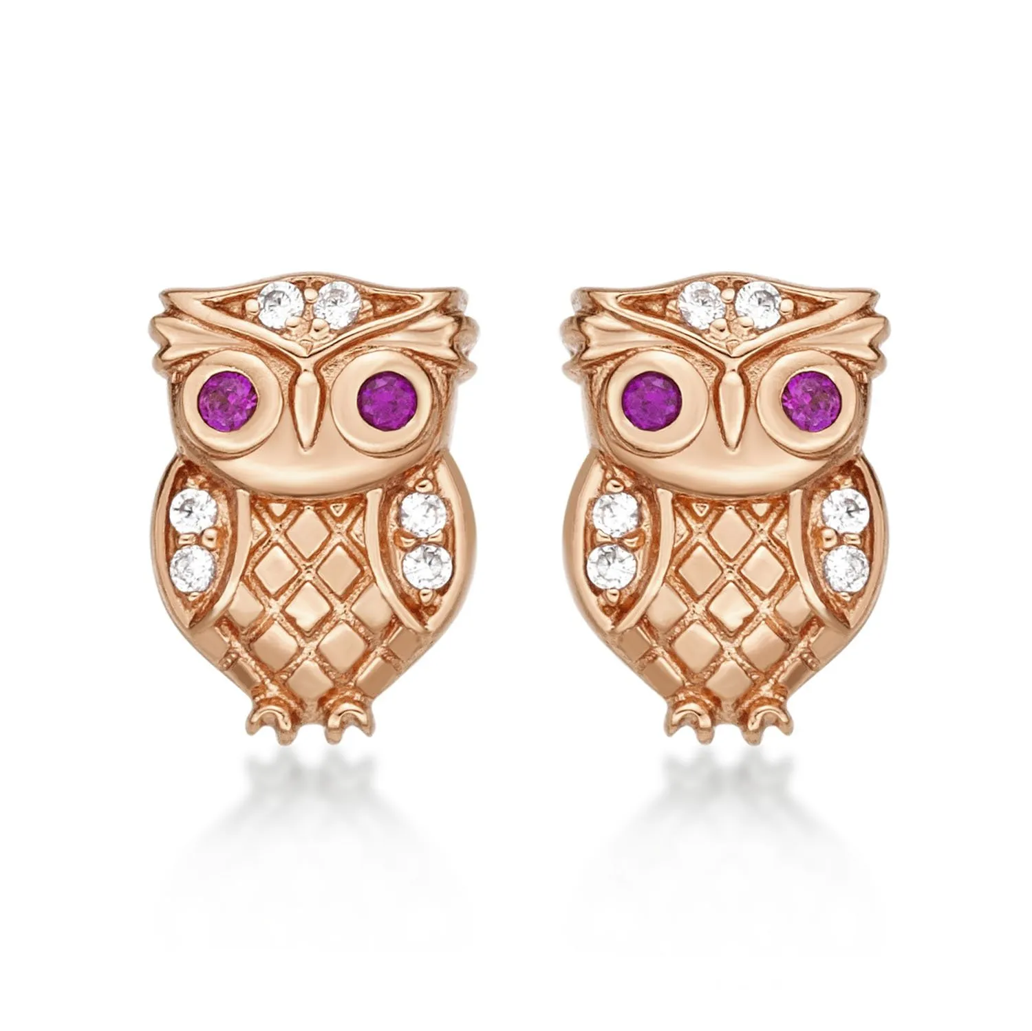 Diamond Treats Orecchini Gufo Argento 925 con Zirconi