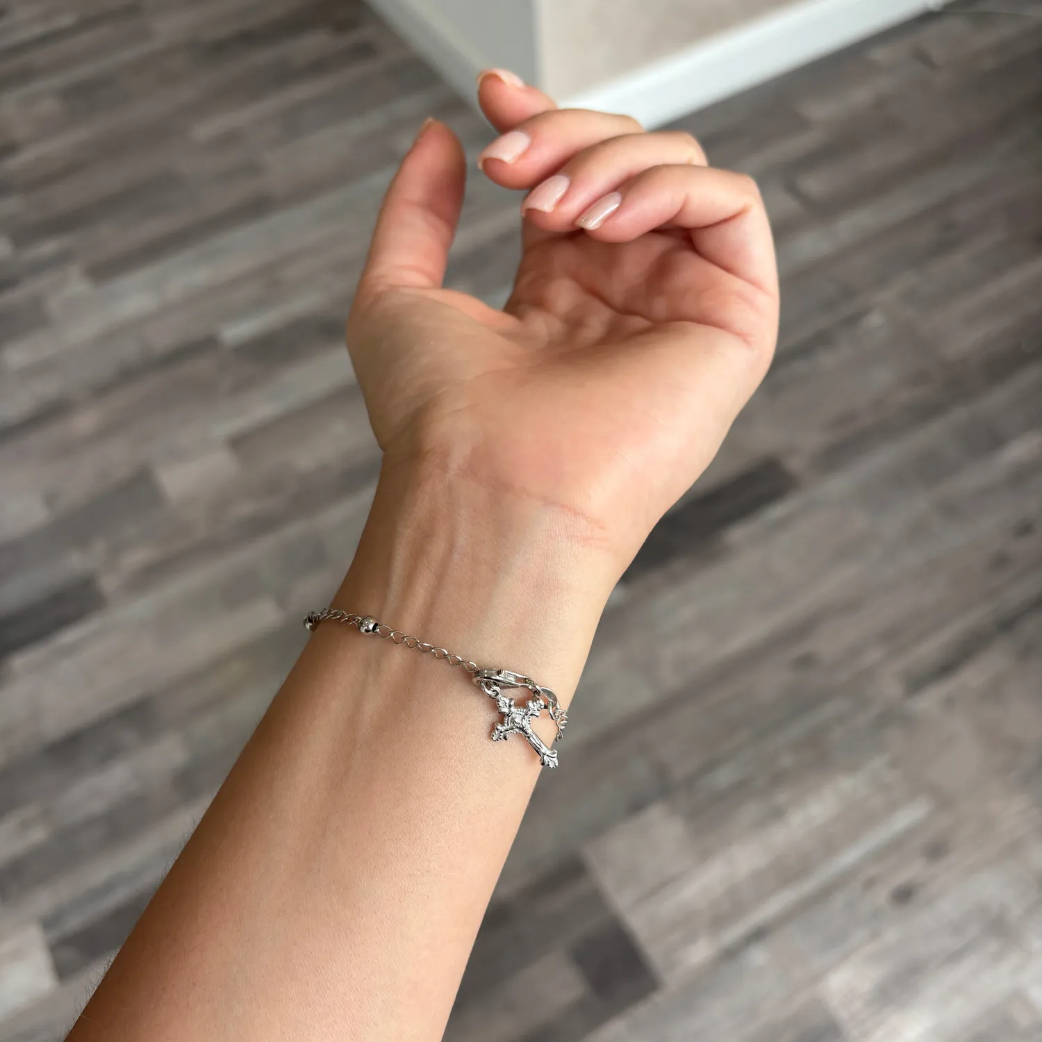 Ornamenta Rosario bracciale argento 925 grani 4mm 20cm