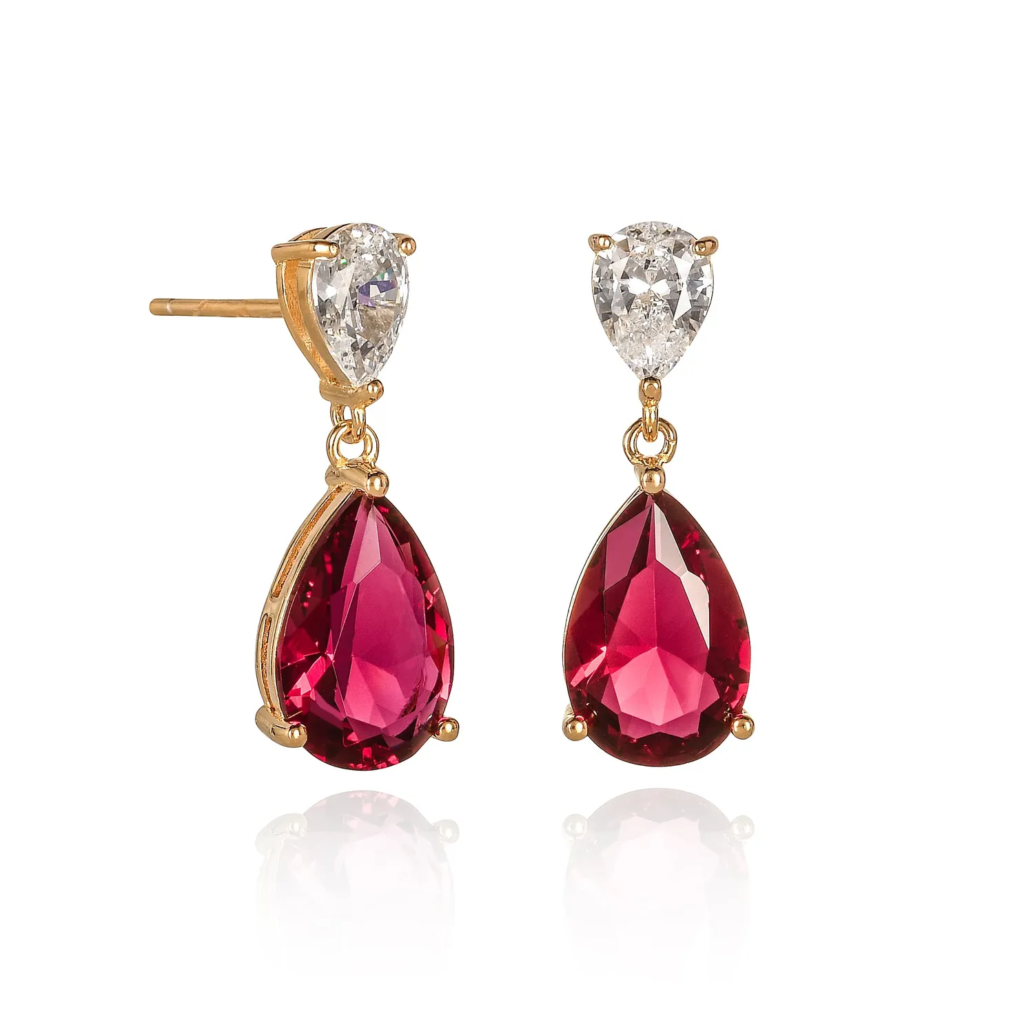 Diamond Treats Orecchini Pendenti Argento 925 Oro/Blu Zirconi