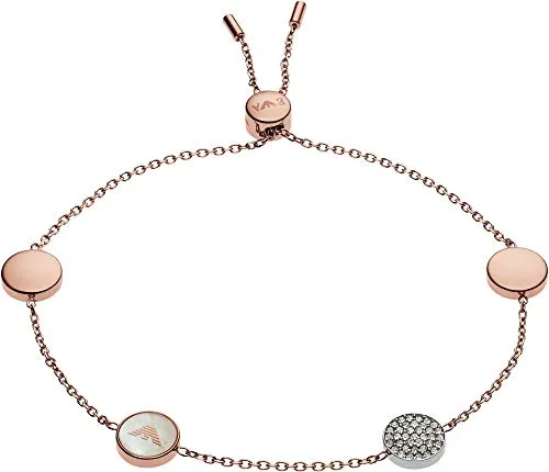 Emporio Armani bracciale oro smorzato acciaio coulisse