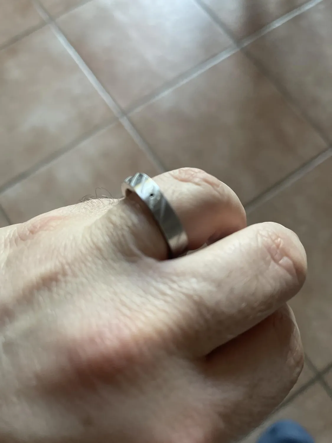 Emporio Armani anello uomo acciaio argento misura 10 satinato