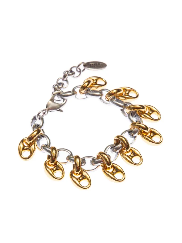 Rada Bracciale Catena mix metalli elementi pendenti