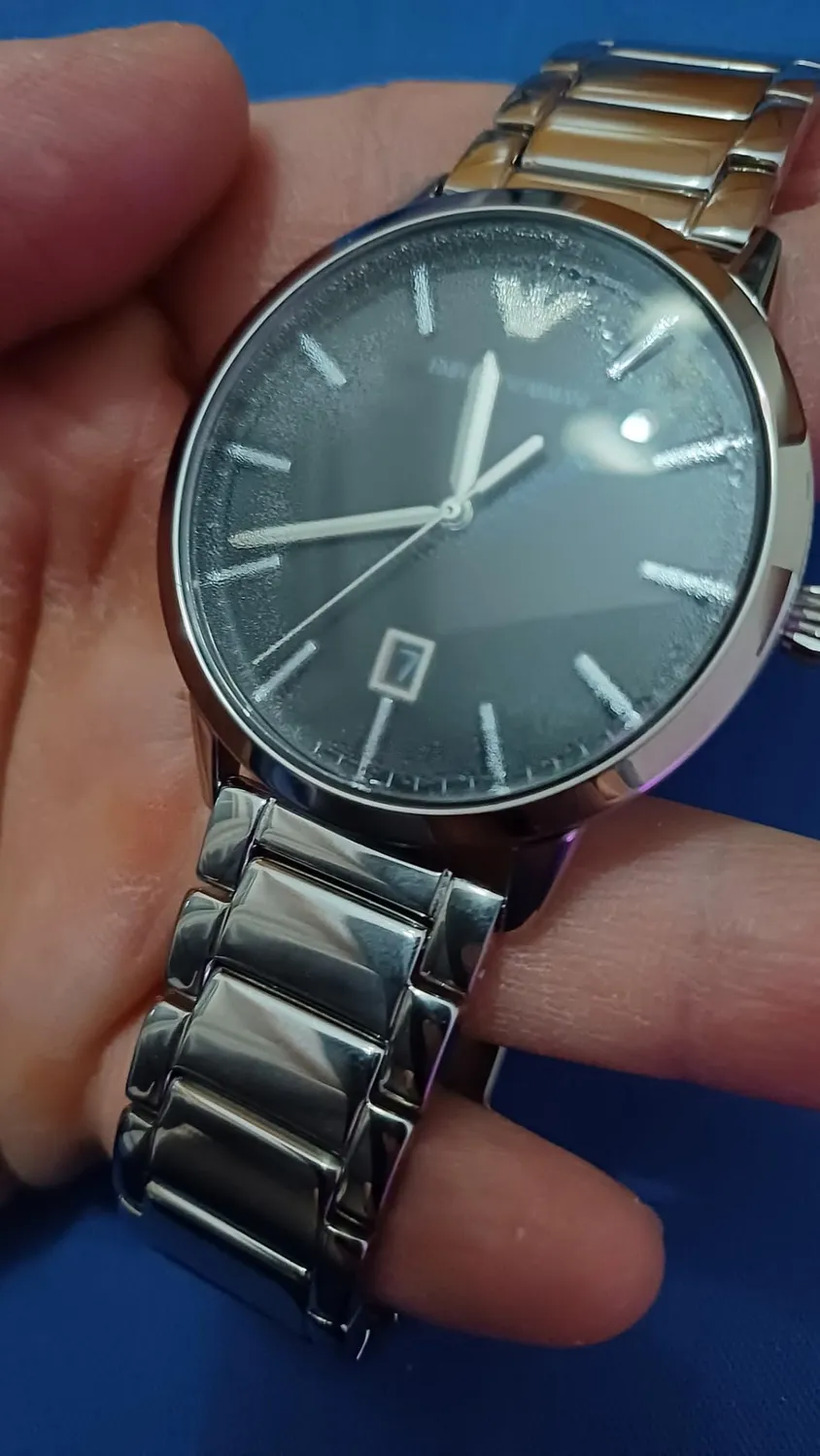 Emporio Armani Orologio Uomo 43 mm Argento e Nero