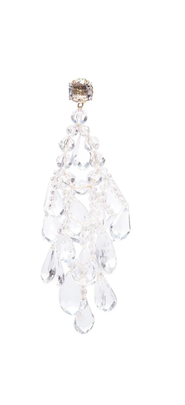 Rada Mono-orecchino plexi trasparente con perle