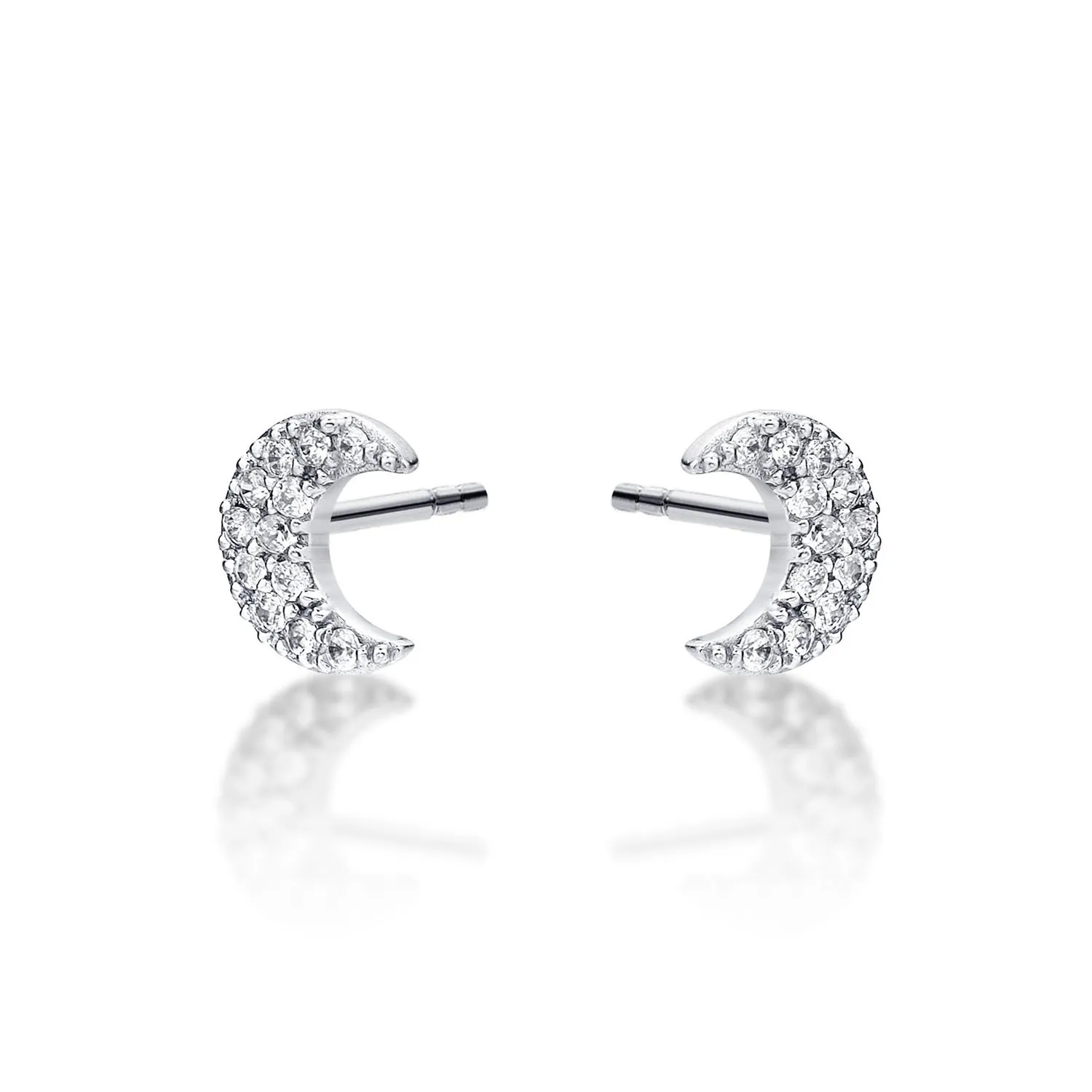 Diamond Treats Orecchini Luna Argento 925 Zirconi