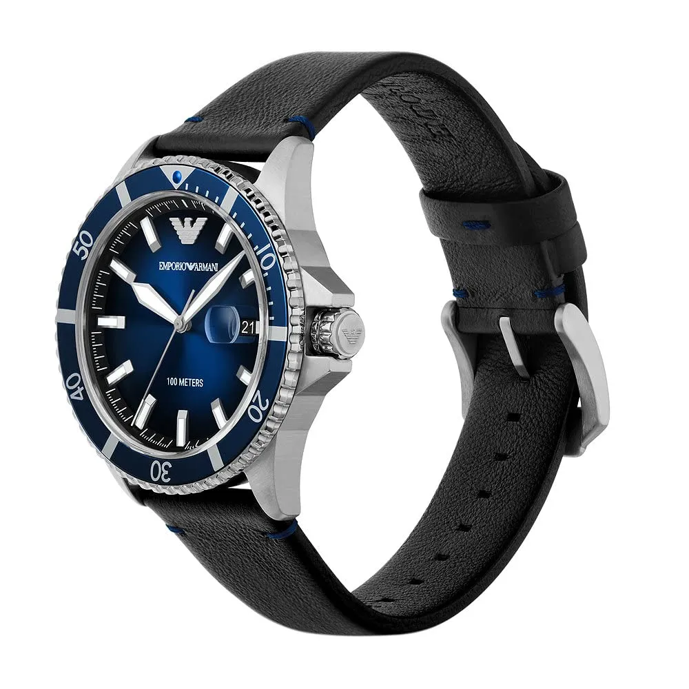 Emporio Armani orologio uomo cronografo 43mm silicone quarzo