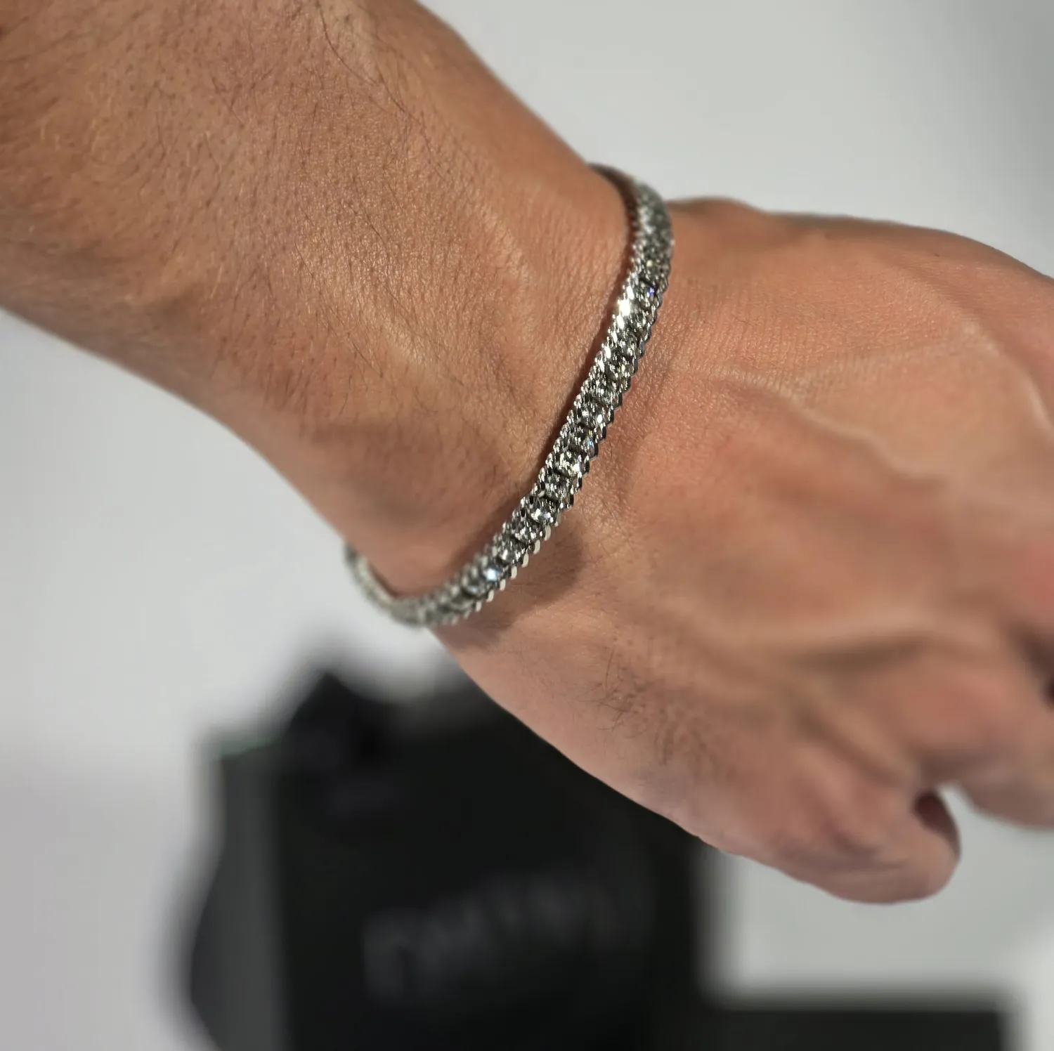 Dada Gioielli Tennis e Grumetta Bracciale Bianco zirconi bianchi