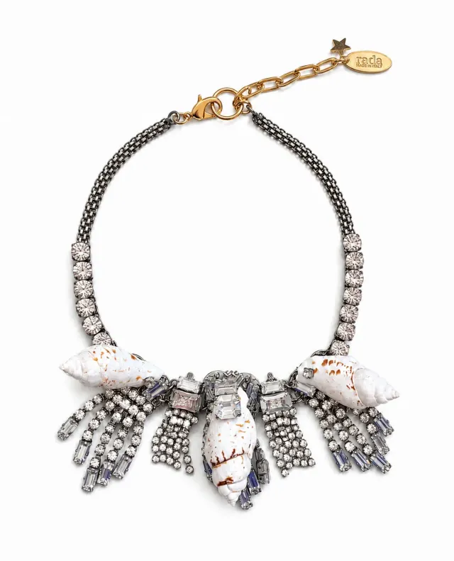 Rada collana conchiglie naturali strass