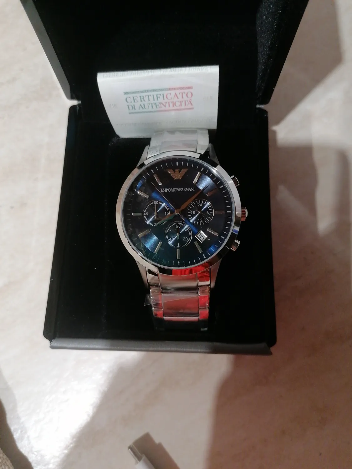 Emporio Armani Orologio Uomo Nero 43mm Quarzo Acciaio