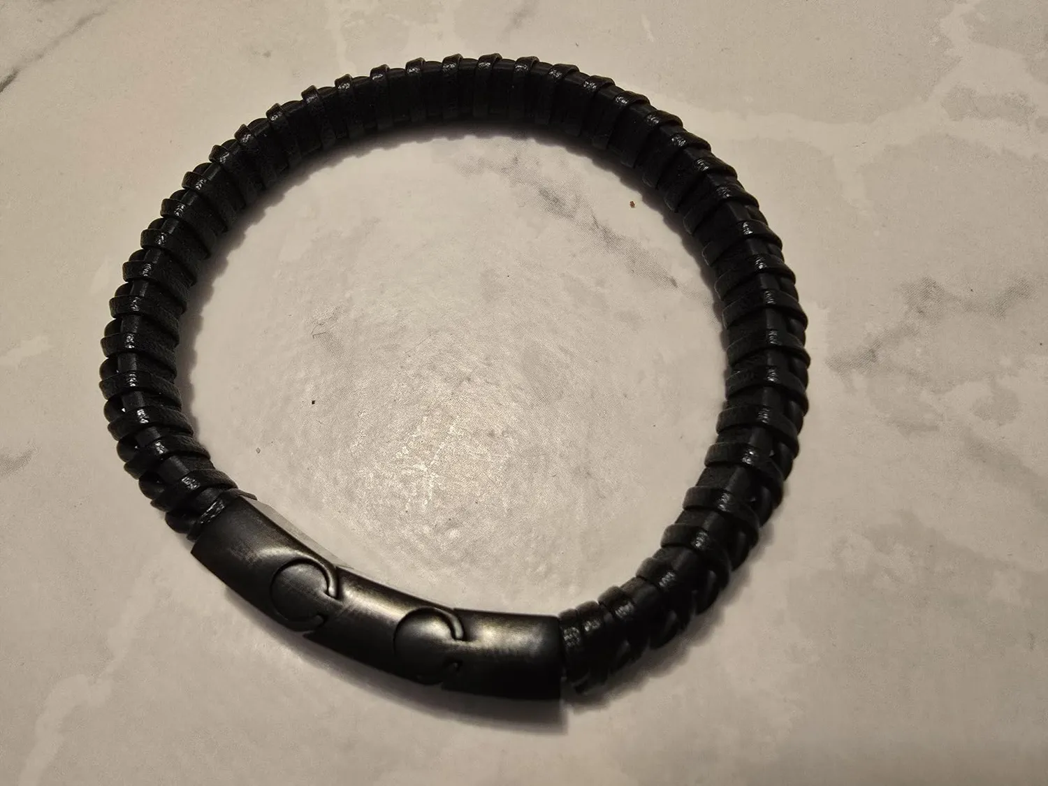 Dada Gioielli Catena Cubana Bracciale Uomo Argento Pelle