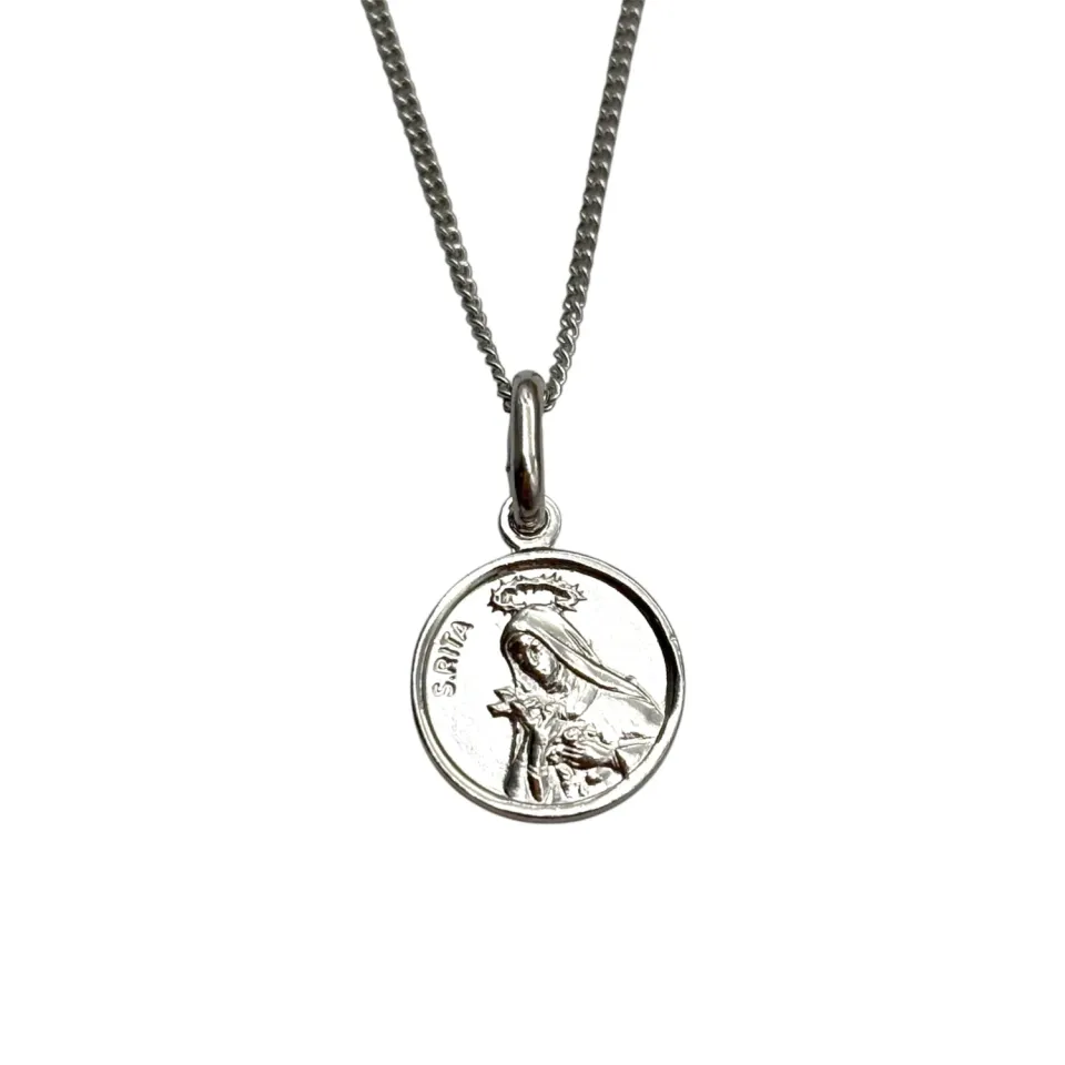 Ornamenta Santa Rita collana argento 925 50 cm rodiata