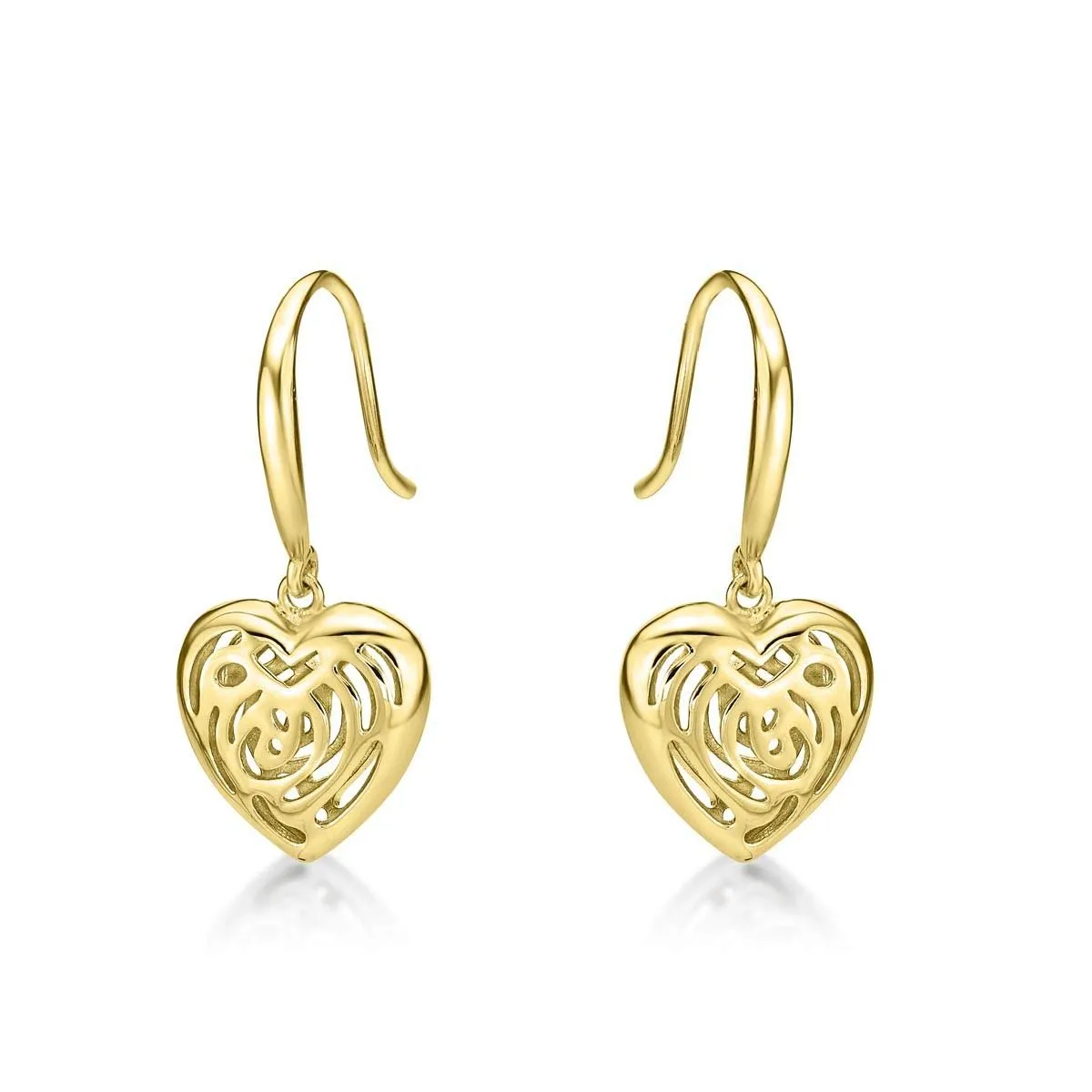 Diamond Treats Orecchini Cuore Pendenti Argento 925 Gancio