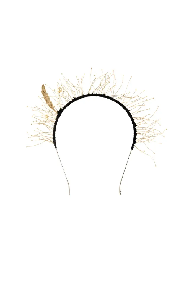 House of Tuhina Nilgiri Crown fermaglio capelli oro