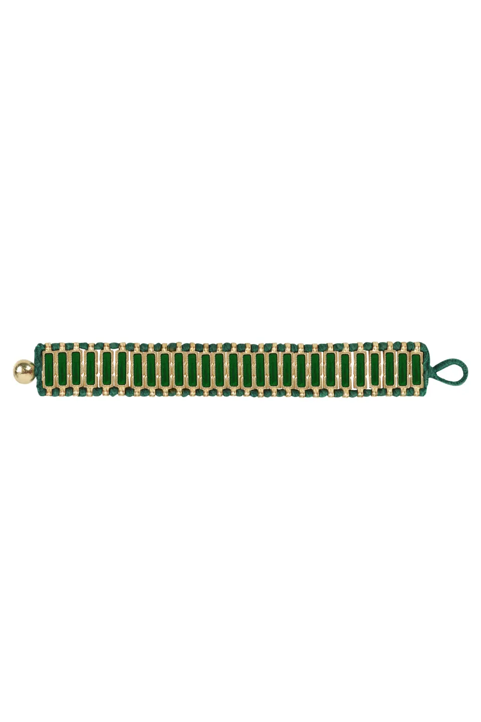House of Tuhina Baisa Gold Ahilya bracciale nero
