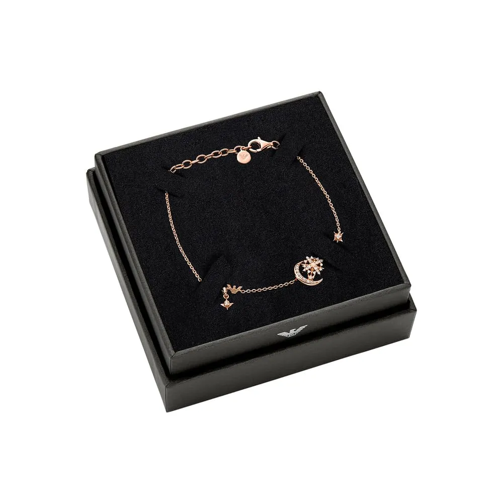 Emporio Armani EG3634221 bracciale donna argento oro rosa