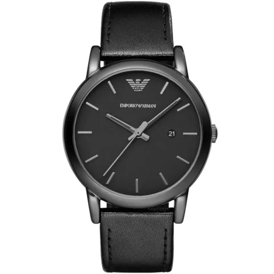 Emporio Armani Orologio Uomo Pelle Nera Quarzo 41 mm