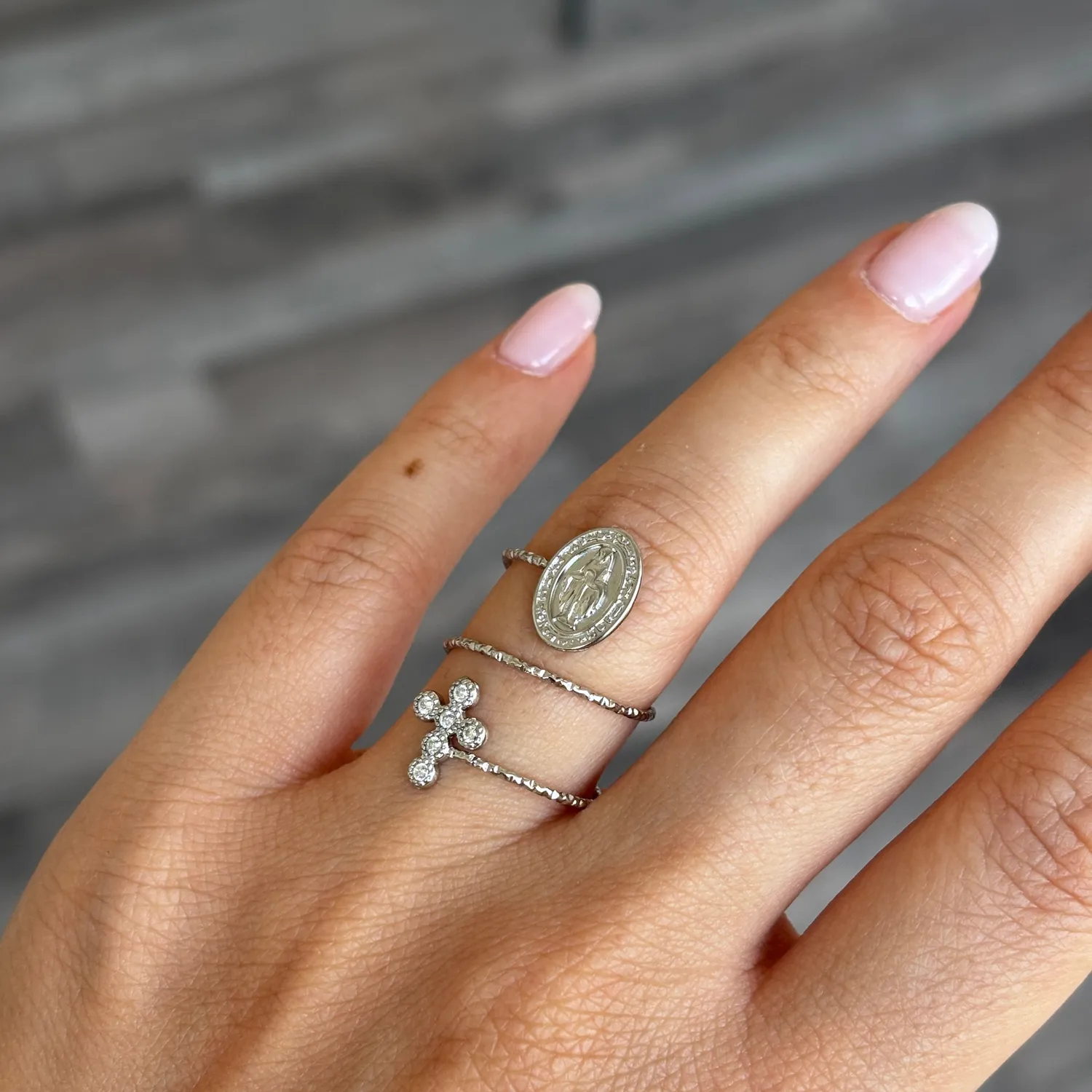 Ornamenta Nexus Divinus anello spirale Miracolosa acciaio