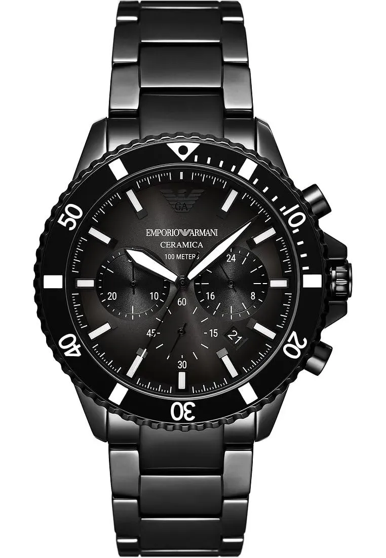 Emporio Armani World Explorer orologio nero grigio