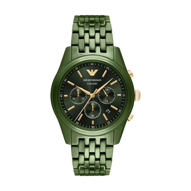 Emporio Armani AR70017 cronografo ceramica verde 43 mm