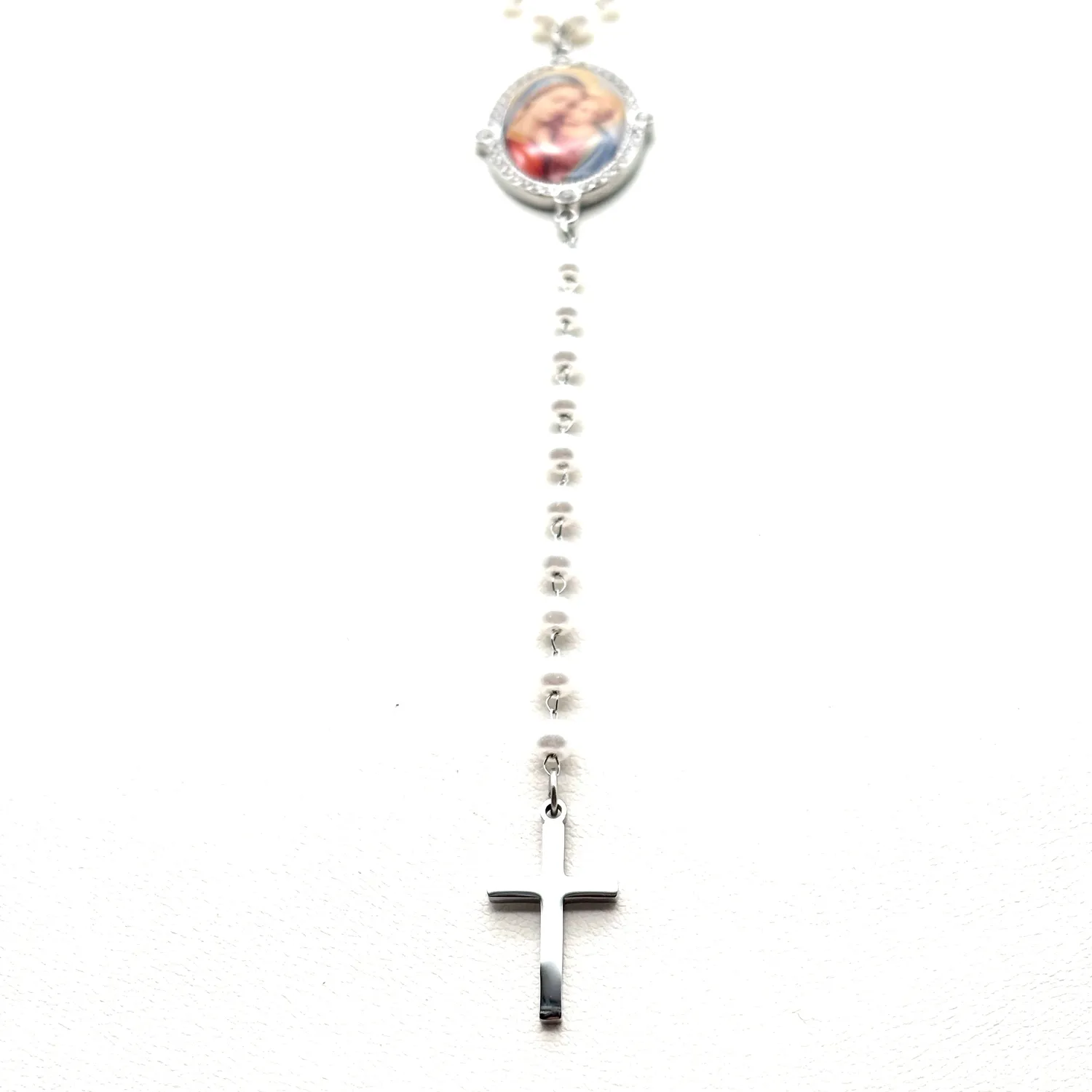 Ornamenta Madonna Collana Medaglione 50-55 cm Perle