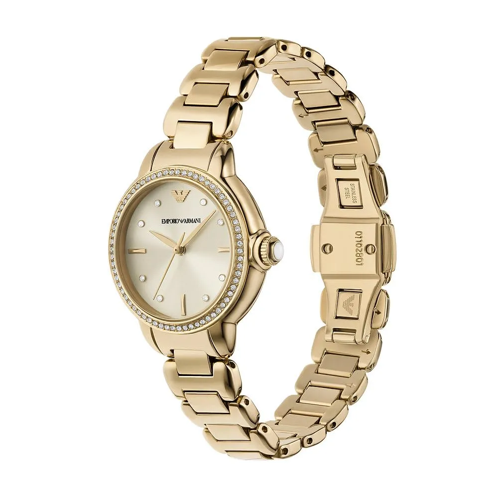Emporio Armani Orologio Donna Oro Rosa Crema Autunno Inverno 2025