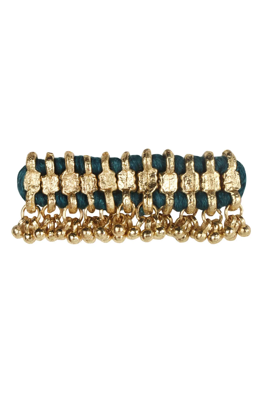 House of Tuhina Nadia molletta capelli oro Bloom fatta a mano