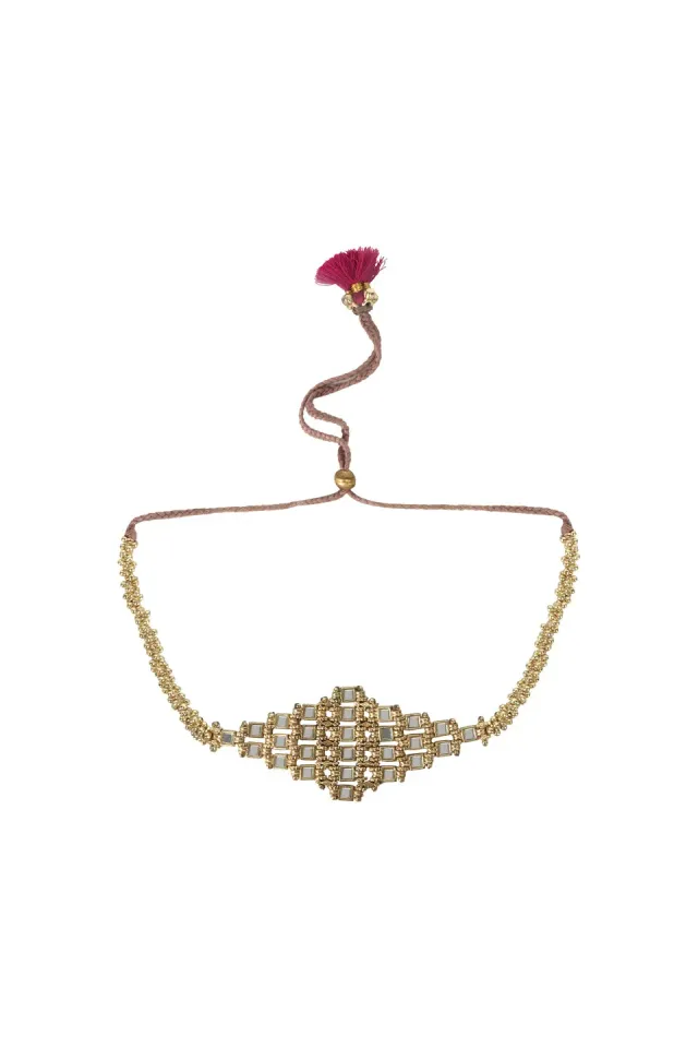 House of Tuhina Mirror Falak Teer choker oro a specchio