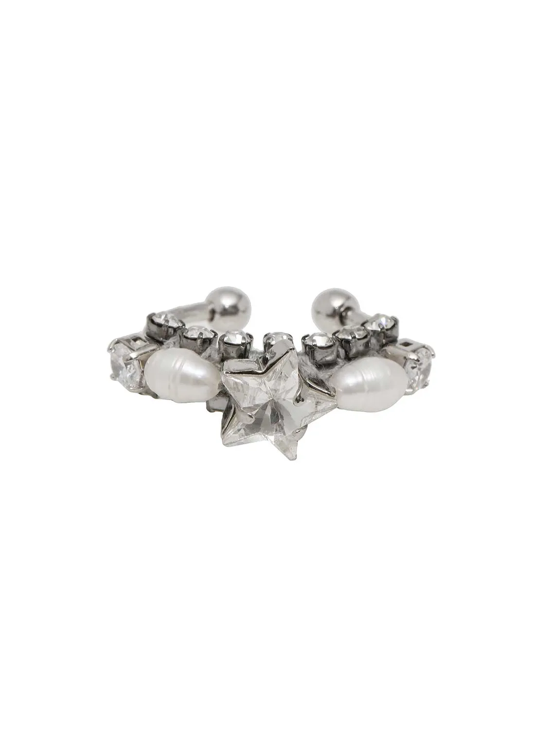 Rada Anello stella cristallo perle barocche
