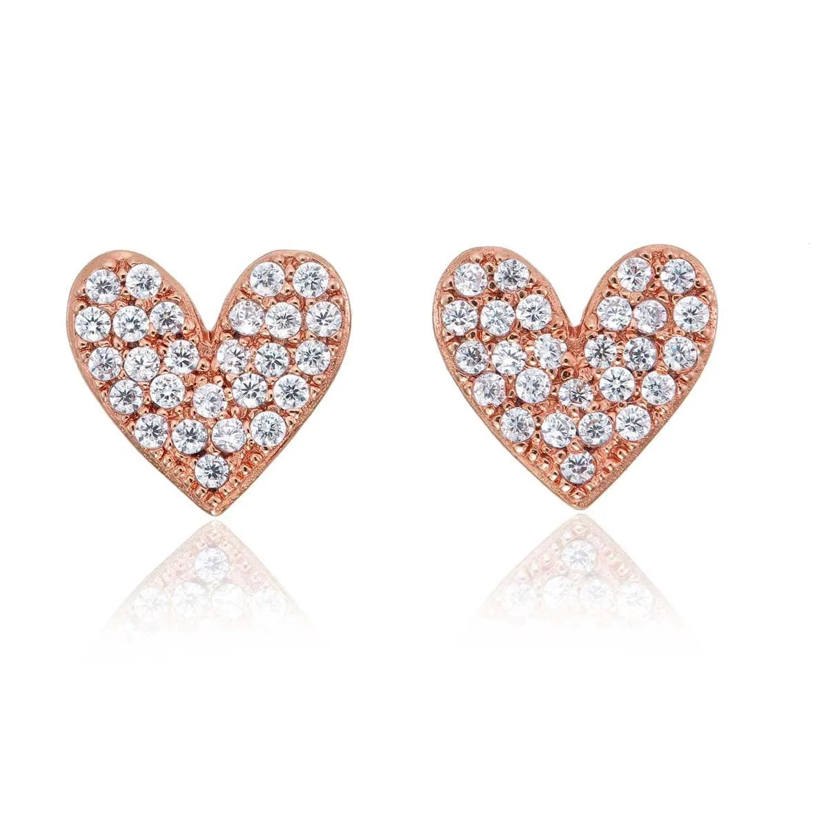 Diamond Treats Orecchini Cuore Argento 925 Zirconi