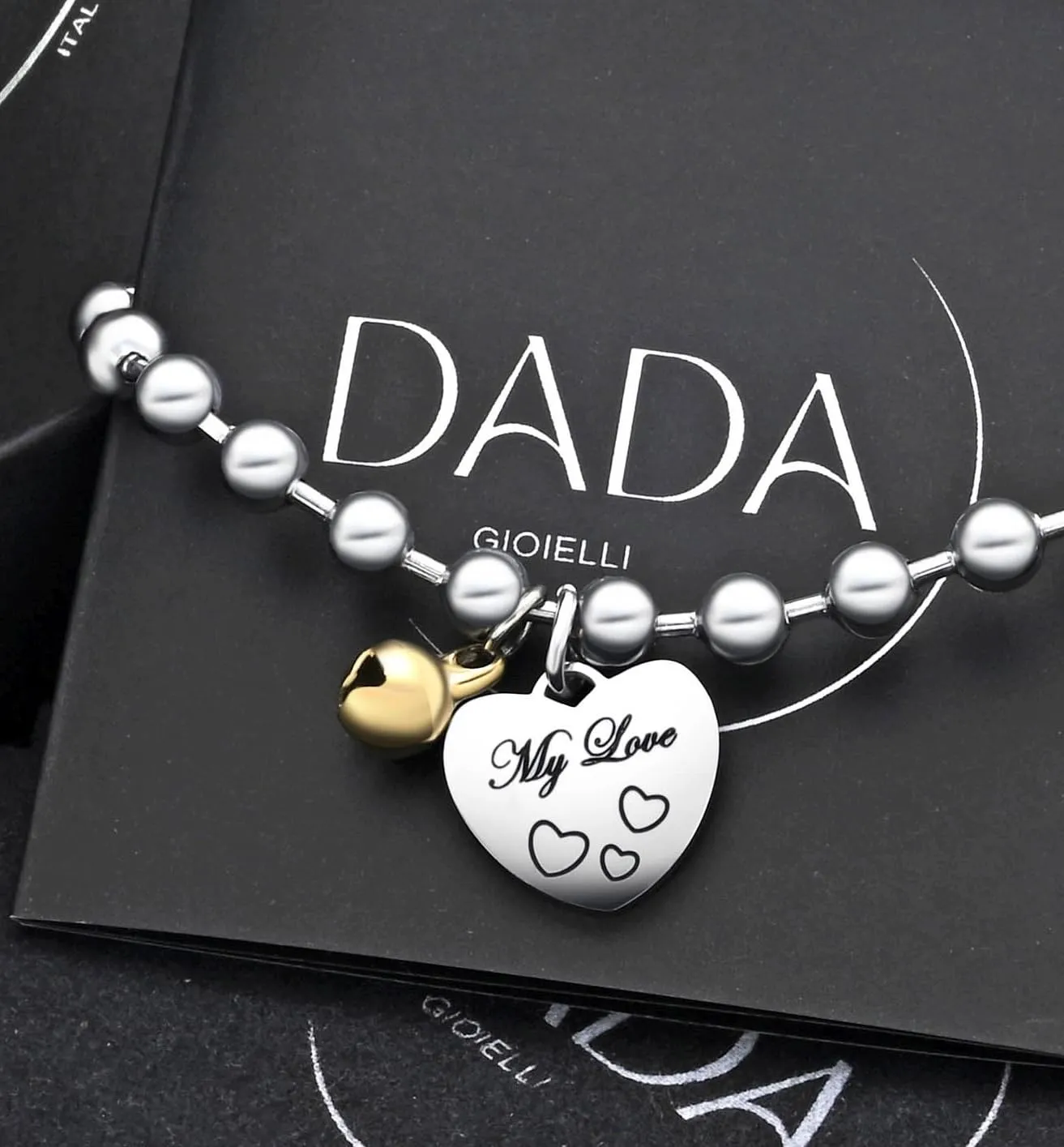 Dada Gioielli Cuore Double Face Bracciale Donna Ciondolo
