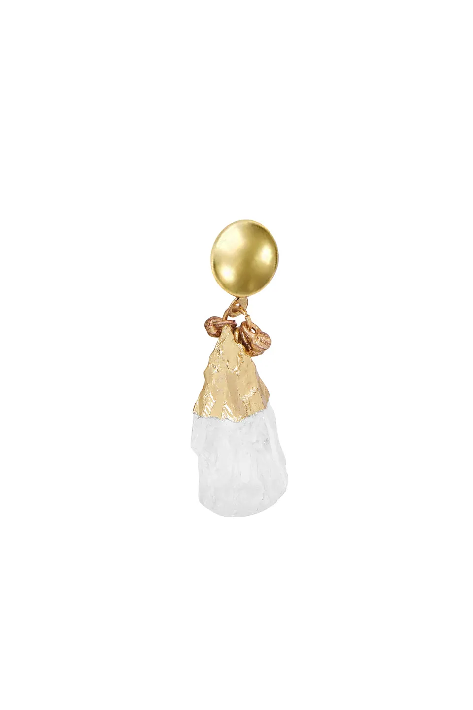 House of Tuhina Small Rock orecchini pietra oro fatti mano