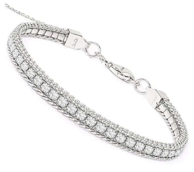 Dada Gioielli Tennis e Grumetta Bracciale Bianco zirconi bianchi