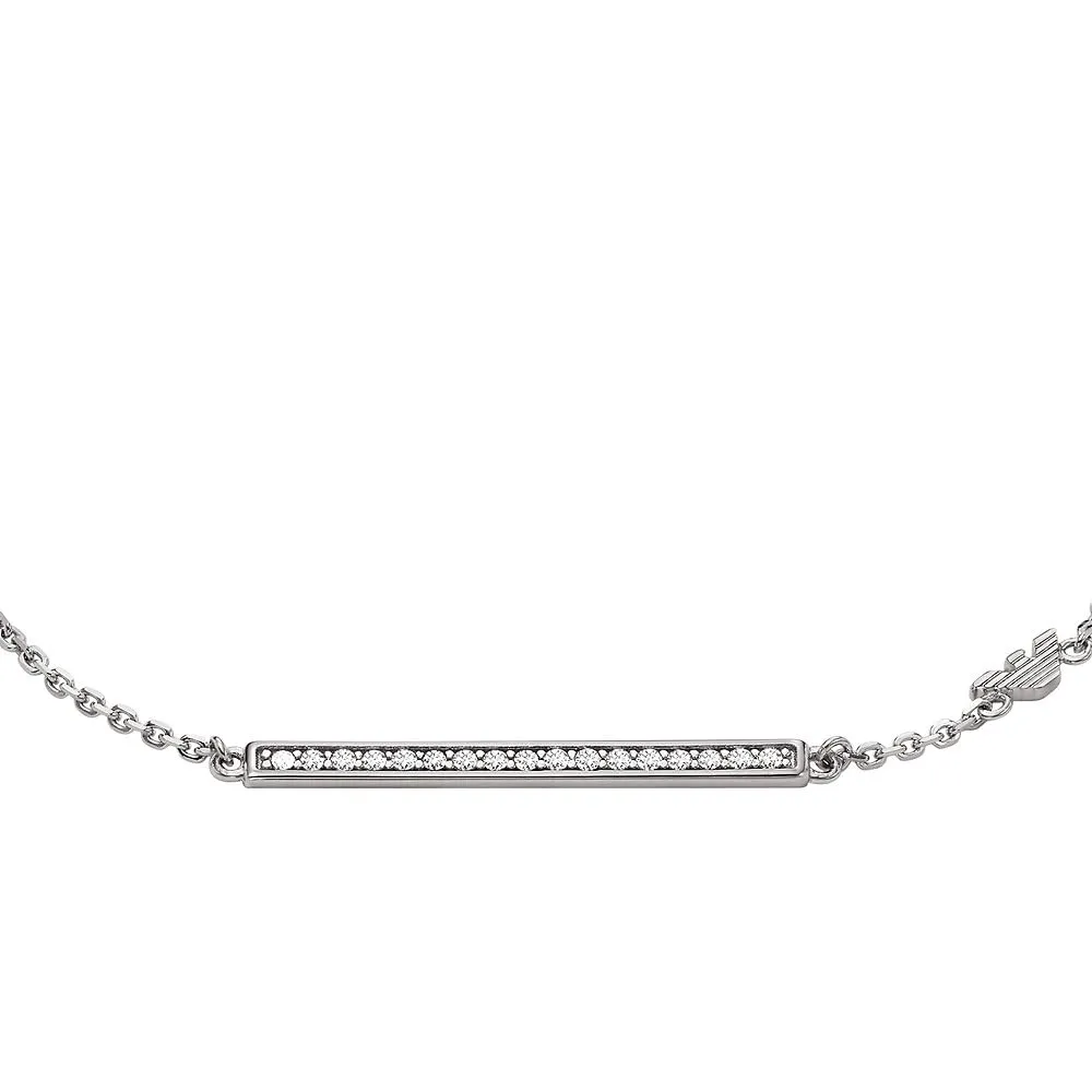 Emporio Armani bracciale donna argento moschettone