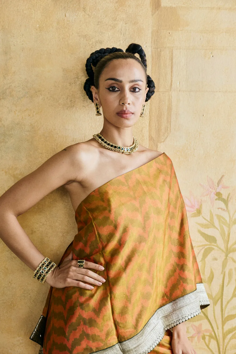 House of Tuhina Look 10 set gioielli verde 4 pezzi festa
