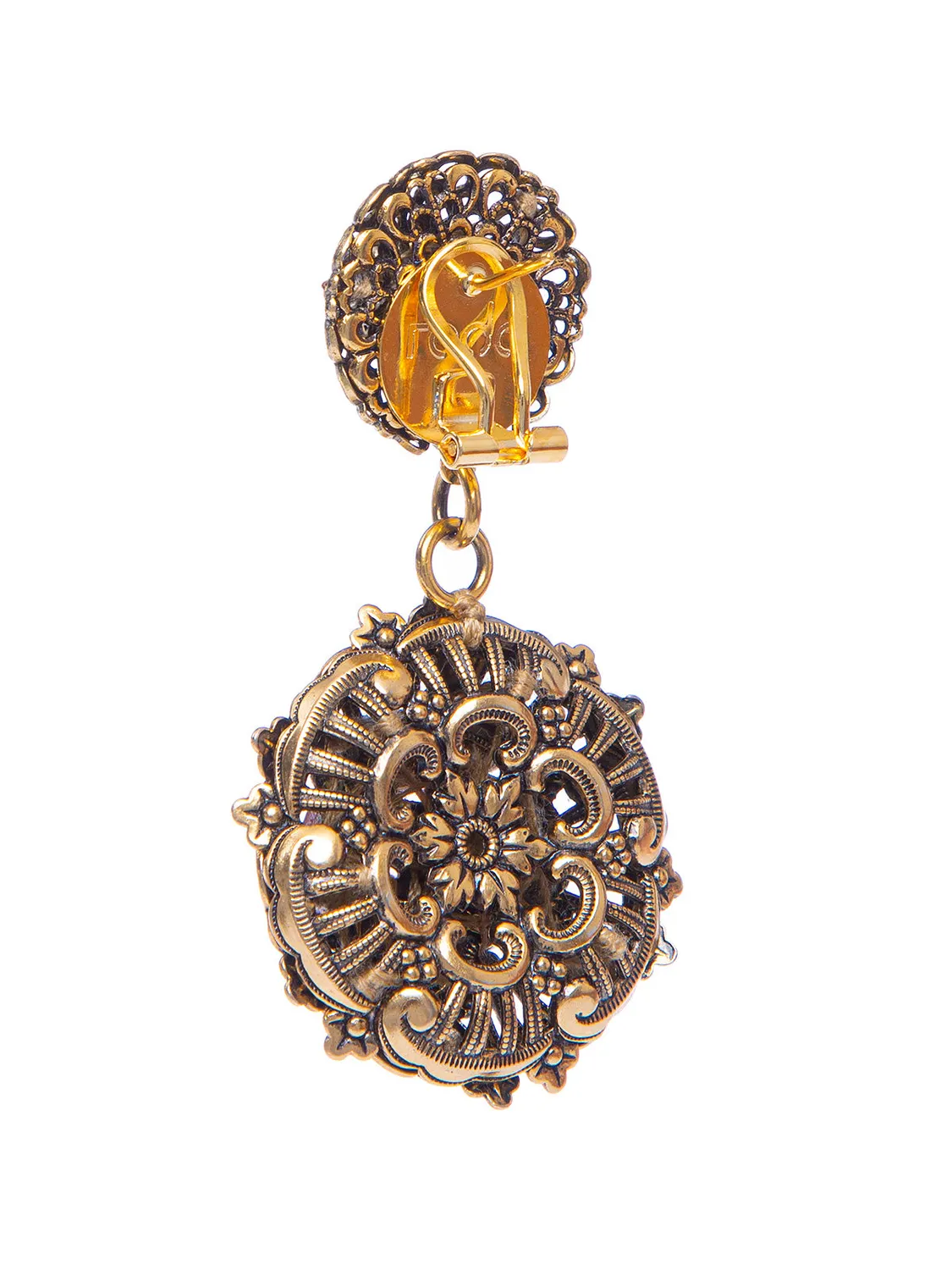 Rada Cabochon orecchini rosa marrone cristalli