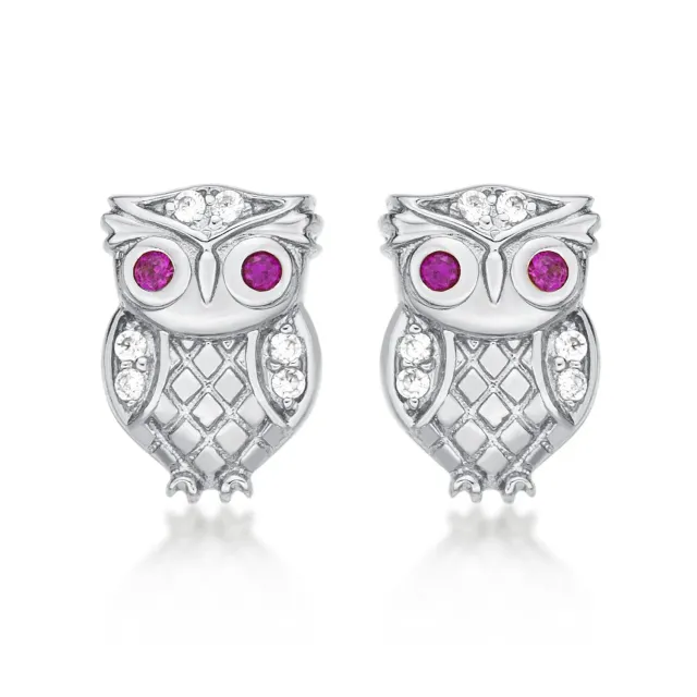 Diamond Treats Orecchini Gufo Argento 925 con Zirconi