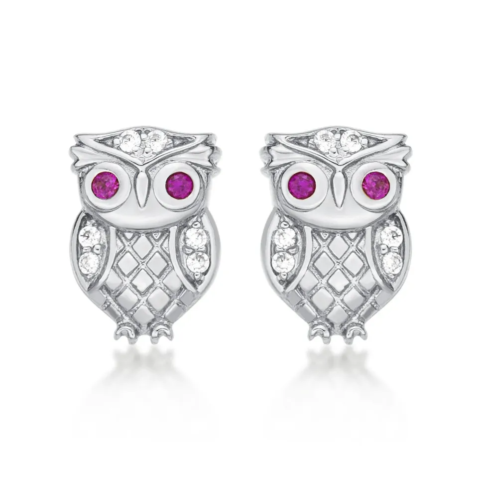 Diamond Treats Orecchini Gufo Argento 925 con Zirconi