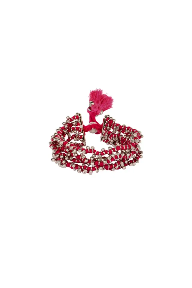 House of Tuhina Fuljhadi bracciale multistrato argento