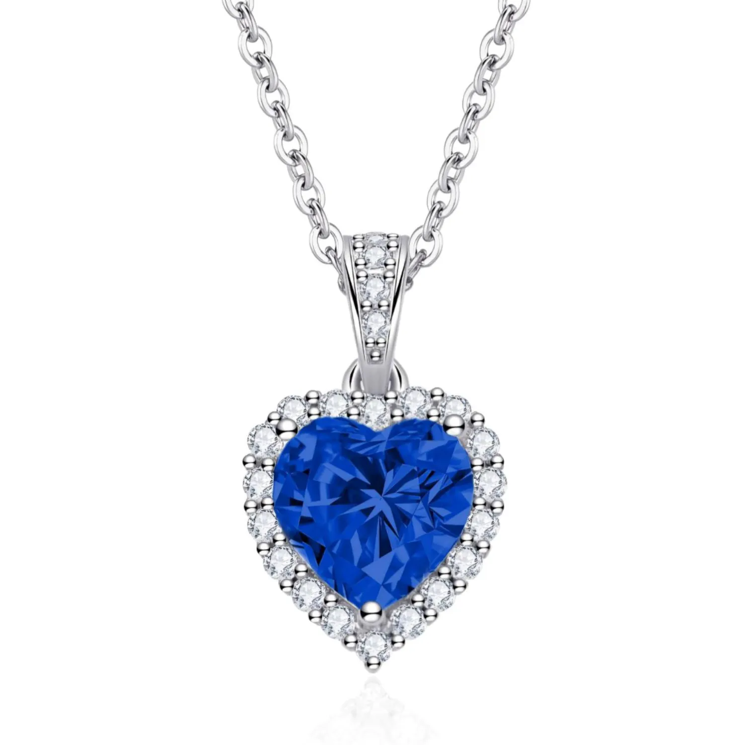 Dada Gioielli Collana Cuore 12mm Punto Luce Argento Rubino