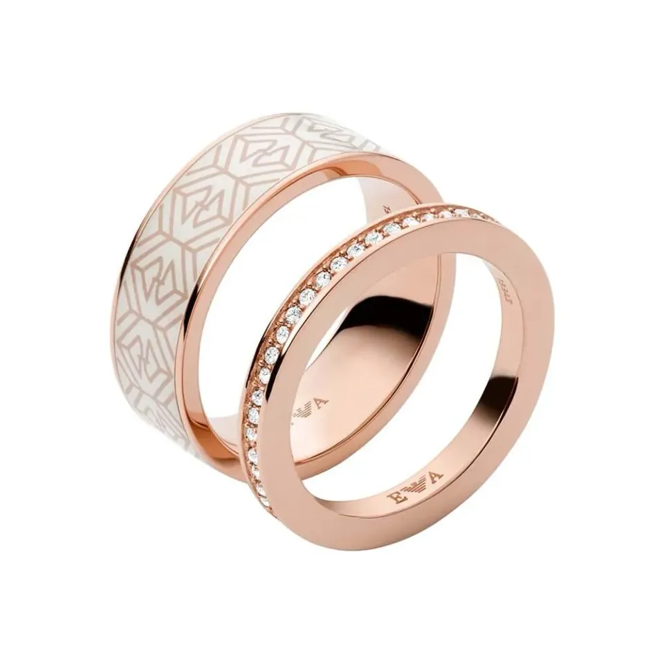 Emporio Armani Anello Impilabile Oro Rosa Misura 5.5