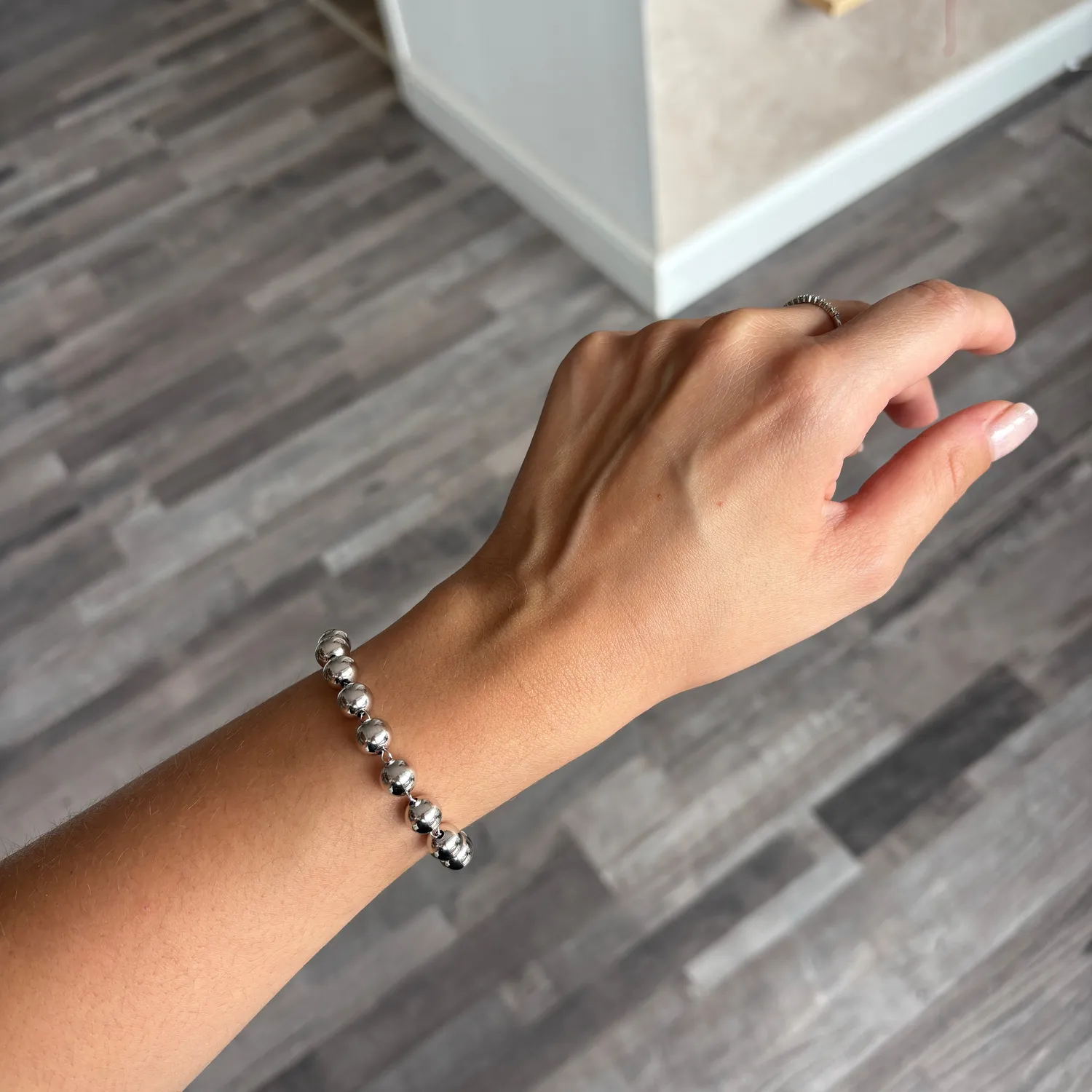 Ornamenta Rosario bracciale argento 925 20 cm grani 8 mm
