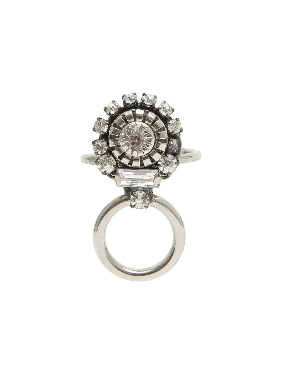 Rada Anello di Cristalli con Cerchio Argento Regolabile