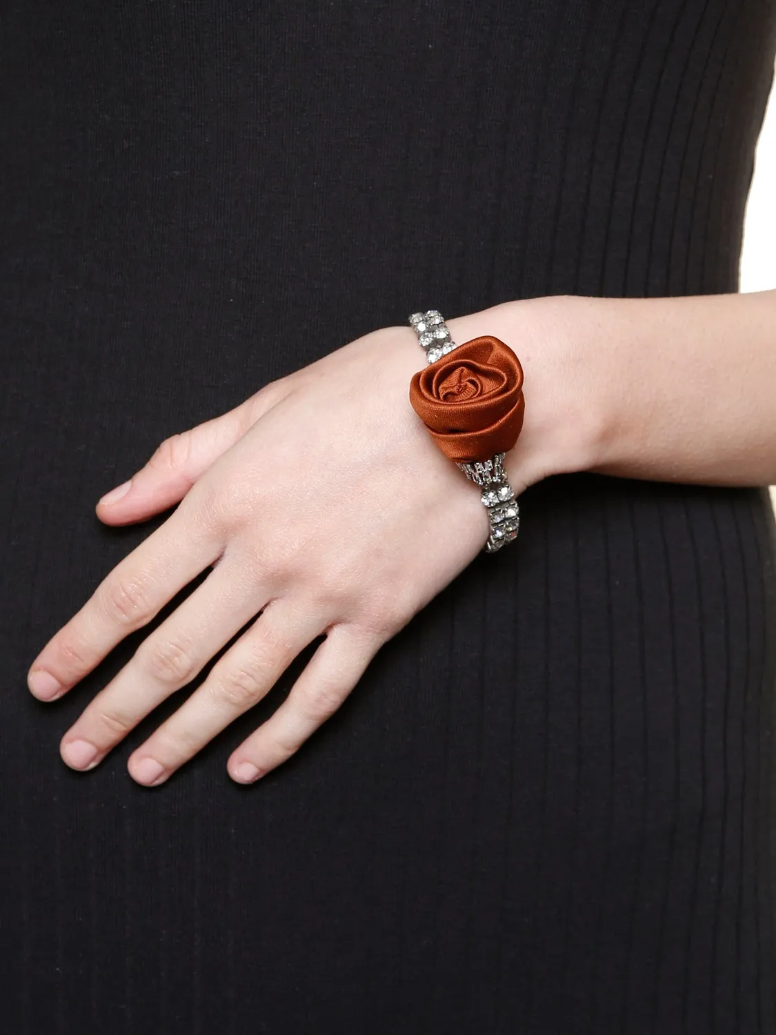 Rada Rosa Satin bracciale rosa strass cristallo
